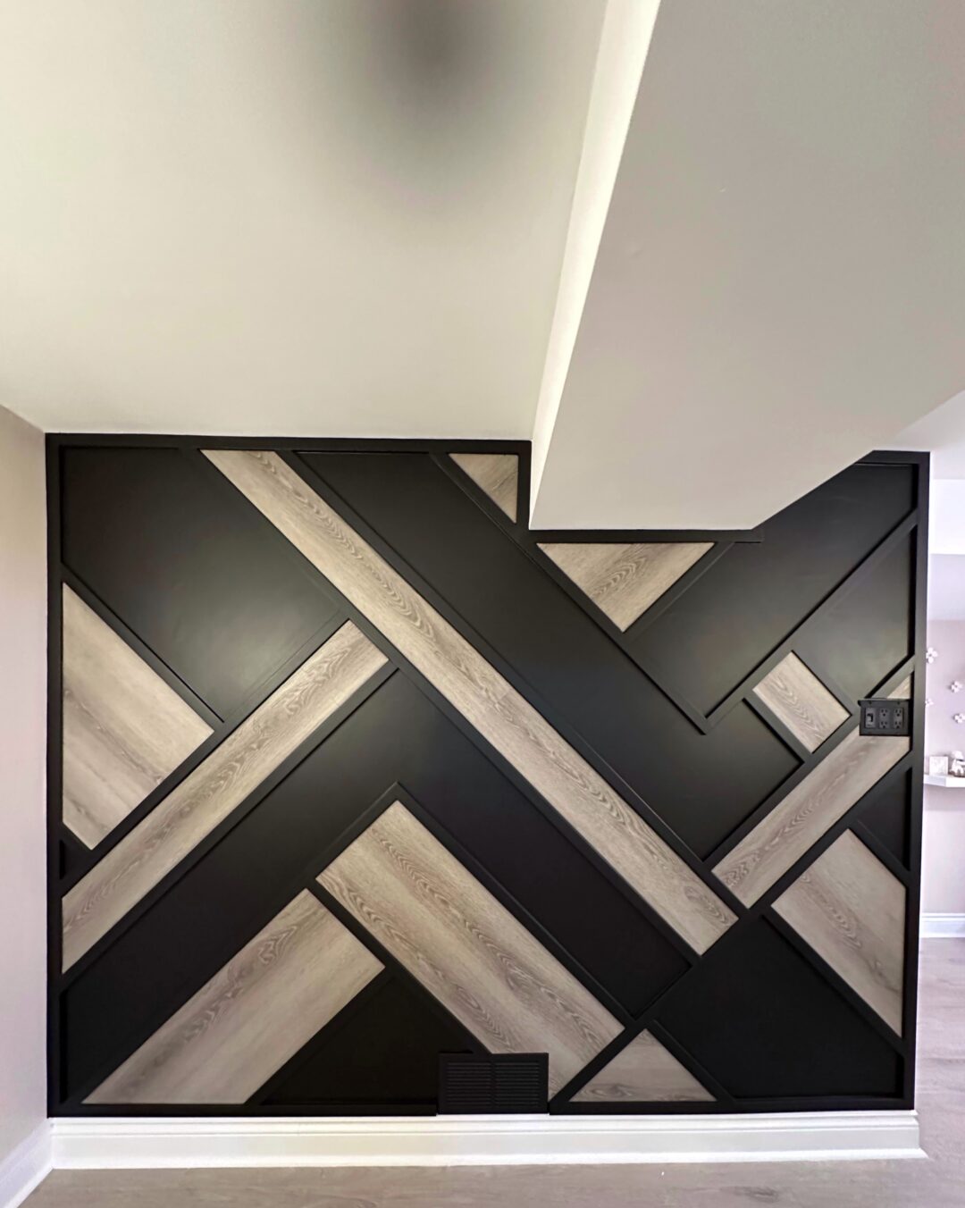 Geometric accent wall transformation